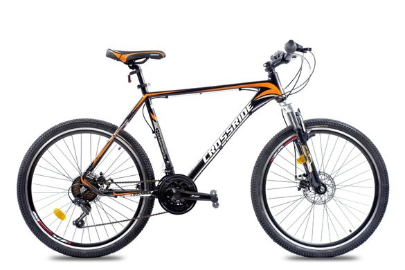 Велосипед CROSSRIDE CROSS 6000 МТВ 26" 21" Чорний/Помаранчевий (GR2)
