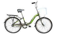 Велосипед ARDIS NEW FOLD з кошиком СК 24" Зелений (0807Х111)
