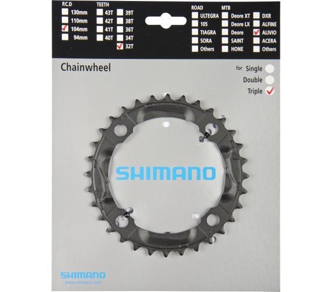 Зірка шатунів FC-M430-8 ALIVIO, 32зуб, чорн - Веломагазин Ardis №1