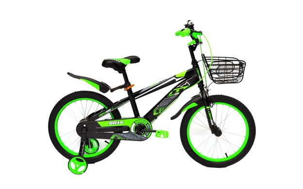 Велосипед CROSSRIDE BRIX 18" (0457), Черный/Зеленый