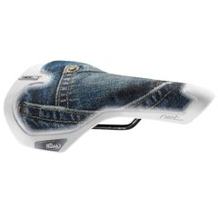 Сідло NET Jeans синій 168х257мм, FeC Alloy 360g