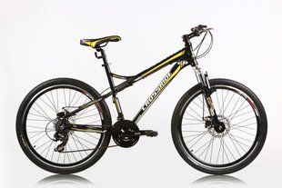 Велосипед CROSSRIDE XC-100 MTB 26" 19" Чорний/Жовтий (0144)