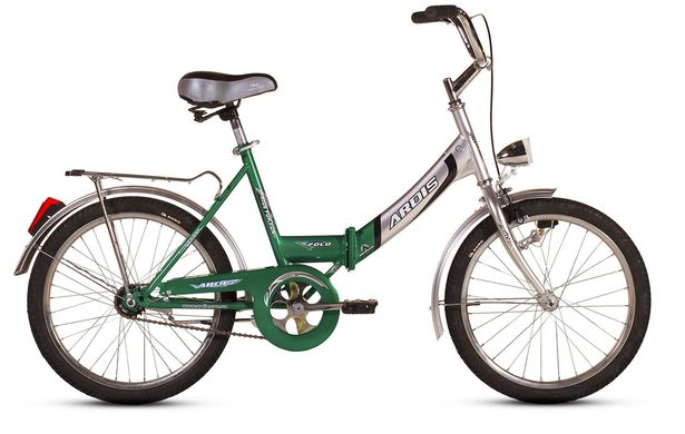 Велосипед ARDIS FOLD СК 20" с освещением Сірий/Зелений (08081)